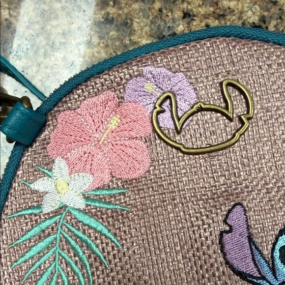 Stitch Crossbody Bag with Teal and Pink Accents - Picture 4 of 7